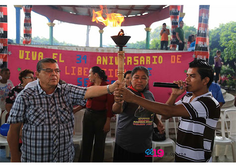 Sébaco celebra 34 Aniversario de la Liberación elevando la antorcha de Los Nuevos Tiempos