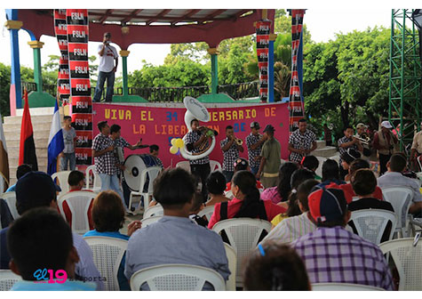 Sébaco celebra 34 Aniversario de la Liberación elevando la antorcha de Los Nuevos Tiempos