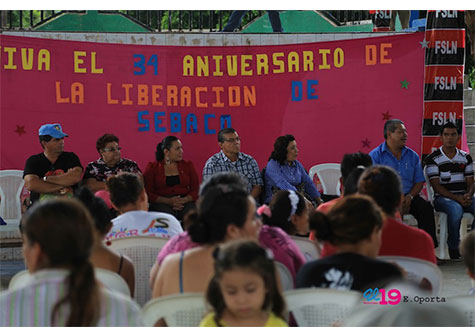 Sébaco celebra 34 Aniversario de la Liberación elevando la antorcha de Los Nuevos Tiempos