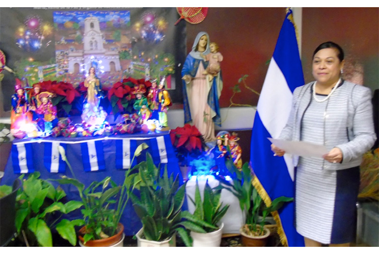 Embajada de Nicaragua en el Reino Unido honra a la Purísima Concepción de María