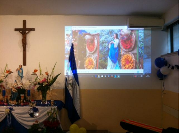 Embajada de Nicaragua celebra junto a comunidad nicaragüense en Italia la tradicional Purísima