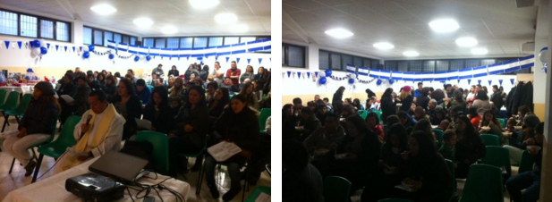 Embajada de Nicaragua celebra junto a comunidad nicaragüense en Italia la tradicional Purísima