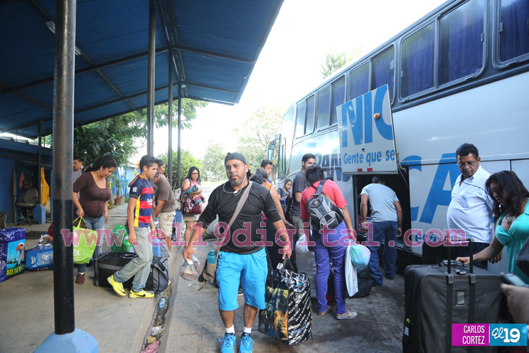 Miles retornan de Costa Rica a pasar vacaciones en Nicaragua