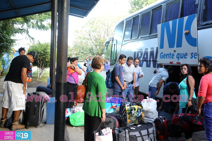 Miles retornan de Costa Rica a pasar vacaciones en Nicaragua