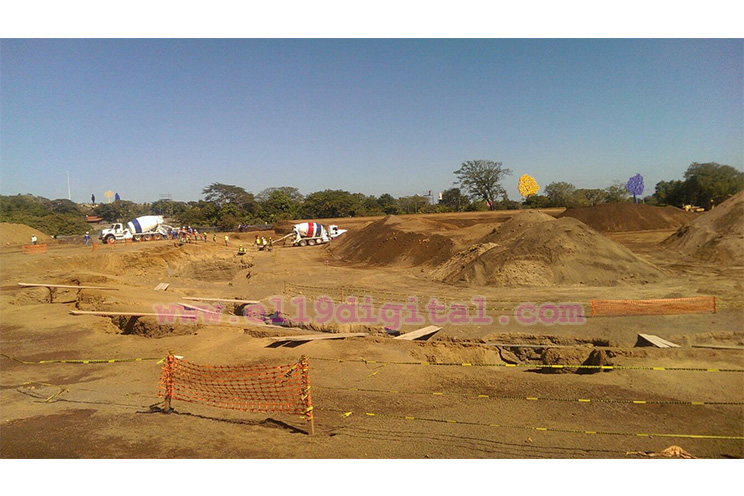 Supervisan avances en la construcción del nuevo Estadio Nacional de Béisbol
