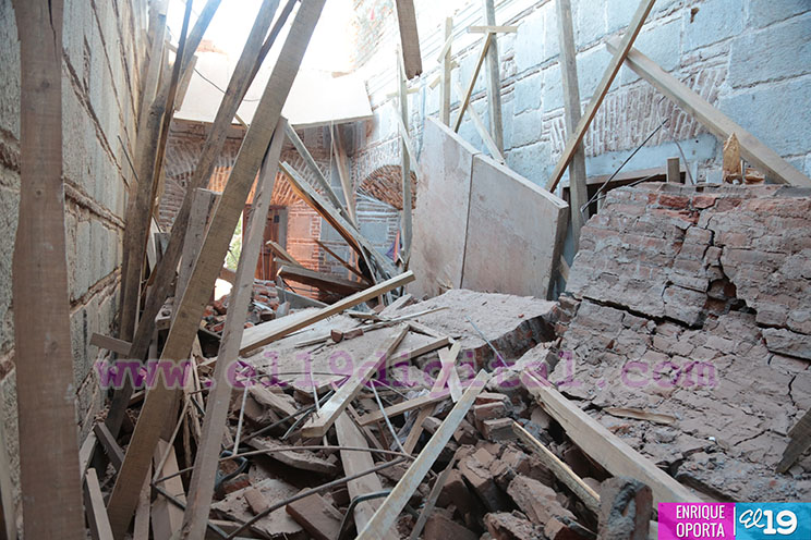 Desplome de techo en Iglesia de Diriomo deja cinco lesionados