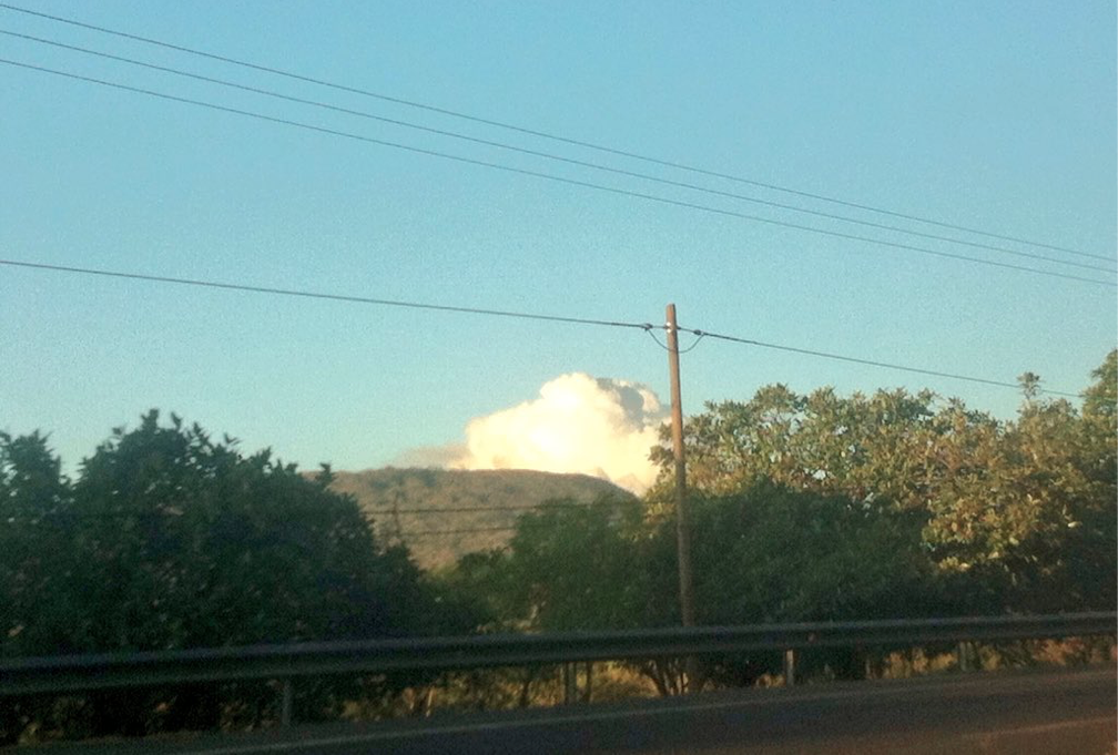 Volcán Masaya exhala nuevamente columna de gases