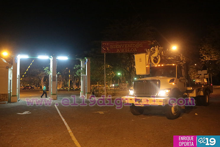 Xiloá, El Trapiche y Xilonem completamente iluminados