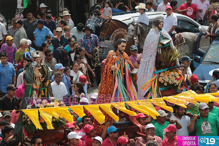 Agitado ‘Tope de los Santos’ enciende el fervor popular durante las fiestas patronales de Diriamba