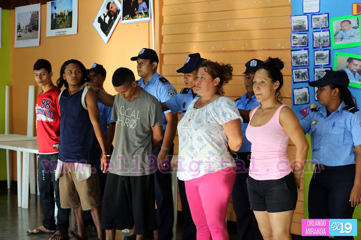 Policía Nacional golpea 8 expendios de narcomenudeo en Managua