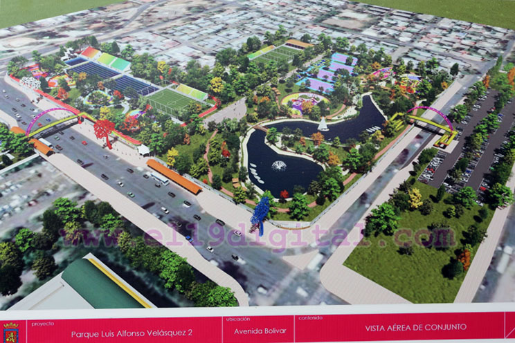 Arranca construcción de la segunda etapa del Parque Luis Alfonso Velásquez Flores