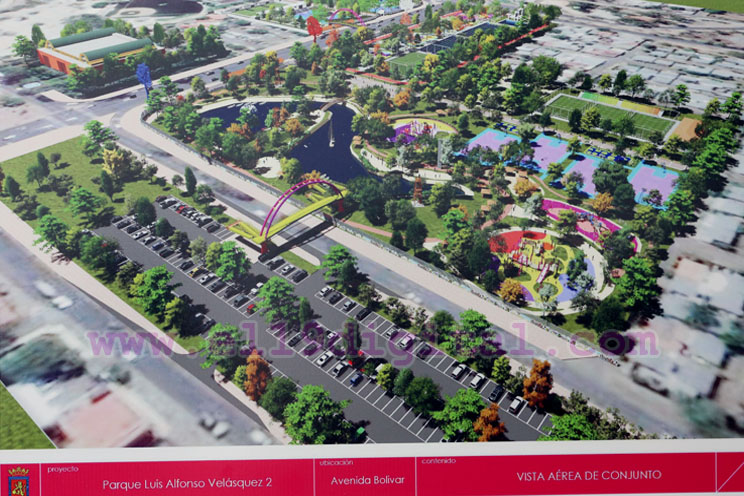 Arranca construcción de la segunda etapa del Parque Luis Alfonso Velásquez Flores