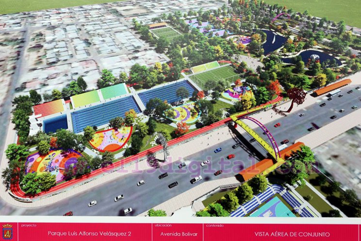 Arranca construcción de la segunda etapa del Parque Luis Alfonso Velásquez Flores