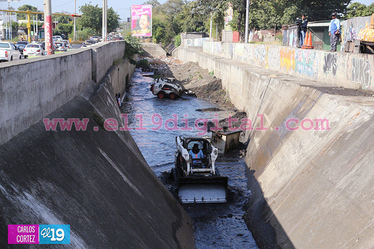 Alcaldía retira sedimentos y basura de cauce El Dorado