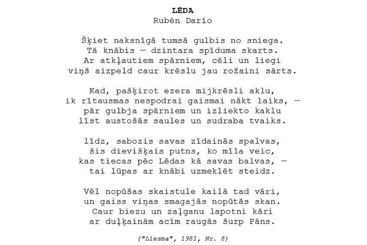 Poeta letón Leons Briedis: “El legado de Darío es permanente”