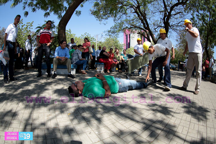 Trabajadores de Correos de Nicaragua participan de Ejercicio Nacional de Protección Frente a Desastres
