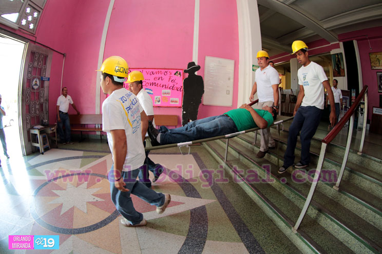 Trabajadores de Correos de Nicaragua participan de Ejercicio Nacional de Protección Frente a Desastres