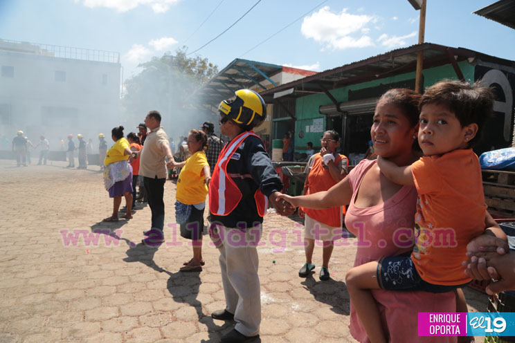 Comerciantes de los mercados participan activamente en Ejercicio Nacional de Protección frente a Desastres
