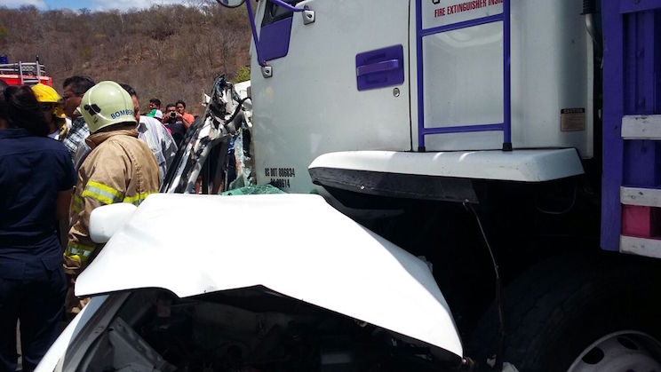 Cuatro muertos en aparatoso accidente de tránsito en carretera Matagalpa-Sébaco