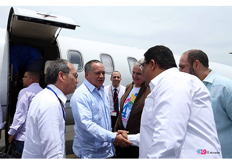 Diosdado Cabello arriba a Managua para participar en celebración del 34/19
