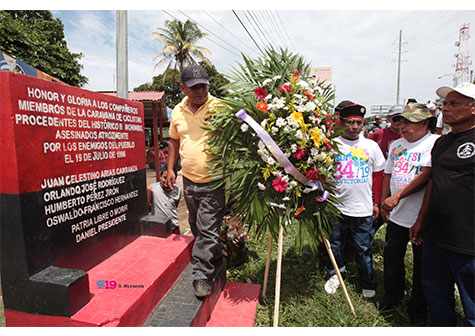 Largas caravanas llegan a Managua para celebrar el 34 aniversario de la Revolución