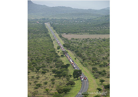 Largas caravanas llegan a Managua para celebrar el 34 aniversario de la Revolución