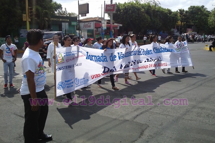 Juventud de Ticuantepe marcha por la vacunación