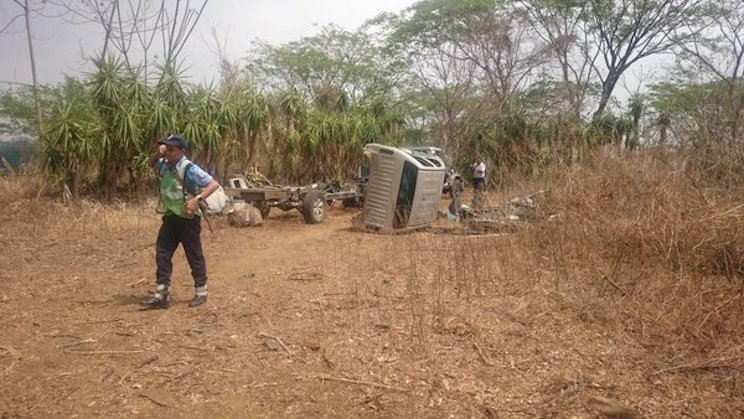 Policía Nacional tras la pista de delincuentes que desmantelaban camionetas en el sector de Ticomo