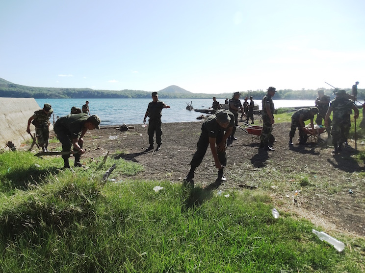 Ejército de Nicaragua participa en Jornada Ecológica en Laguna de Xiloá