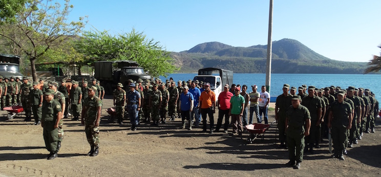 Ejército de Nicaragua participa en Jornada Ecológica en Laguna de Xiloá
