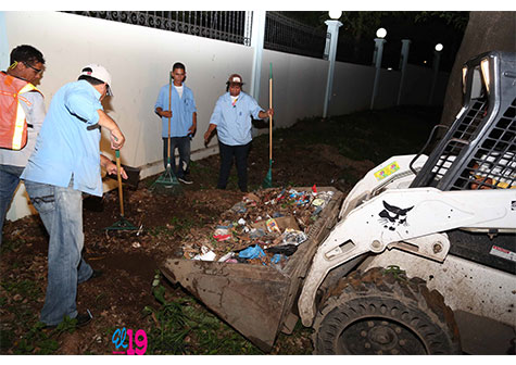 Alcaldía de Managua garantiza limpieza en Plaza La Fé