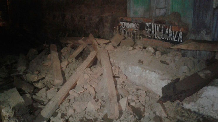 Vivienda sucumbe a lluvias en Masaya