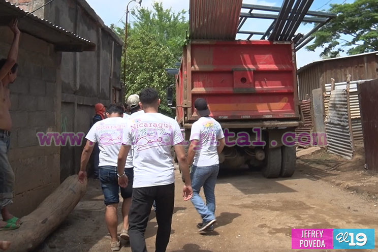 Contingente de amor y solidaridad asiste a familias de Managua afectadas por torrencial lluvia 