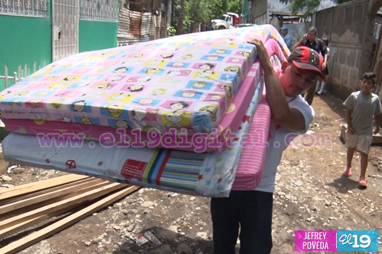 Contingente de amor y solidaridad asiste a familias de Managua afectadas por torrencial lluvia 