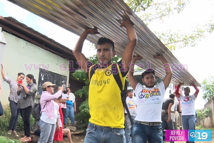 Contingente de amor y solidaridad asiste a familias de Managua afectadas por torrencial lluvia 