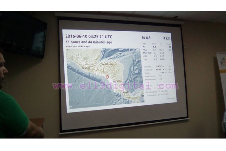 SINAPRED brinda informe sobre terremoto de 6.3 grados
