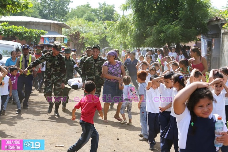 Chinandega participa masivamente en ejercicio de protección