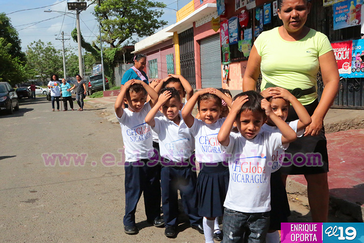 Familias de Managua participan del Segundo Ejercicio Nacional de Protección ante Múltiples Amenazas