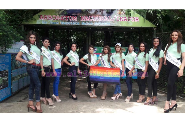 Candidatas de Miss Gay Nicaragua visitan Arboretum Nacional