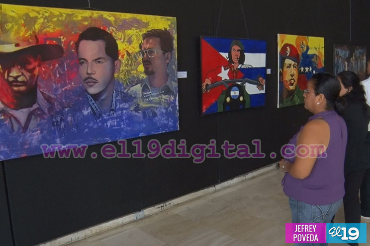 Abren al público exposición de artes plásticas en saludo al 37 aniversario de la Revolución Popular Sandinista