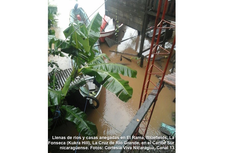 Alerta Amarilla en Ciudad Rama por crecida del Río Escondido