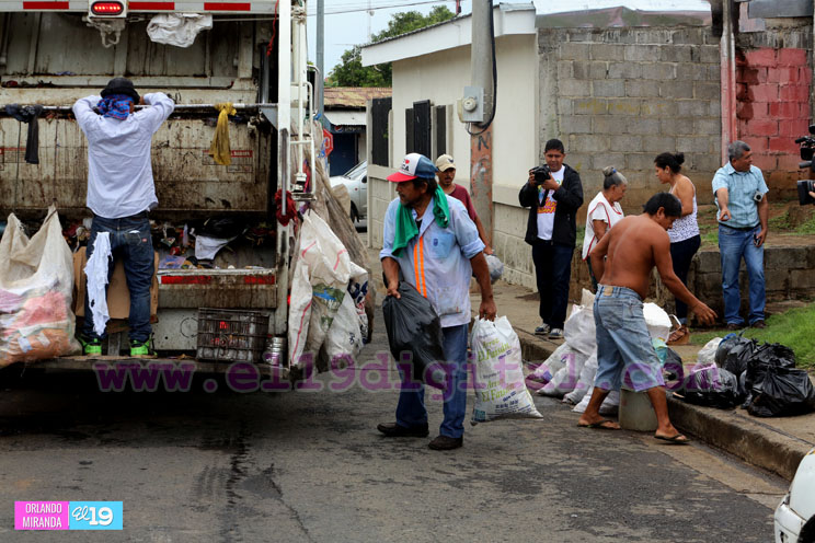 Alcaldía de Managua continúa trabajando por espacios libres de basura en barrios capitalinos  
