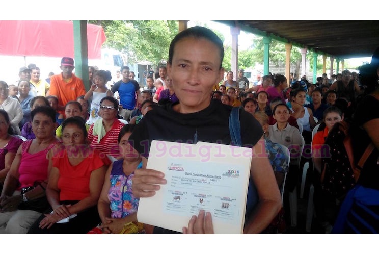 Familias de Tipitapa reciben su Bono Productivo Alimentario