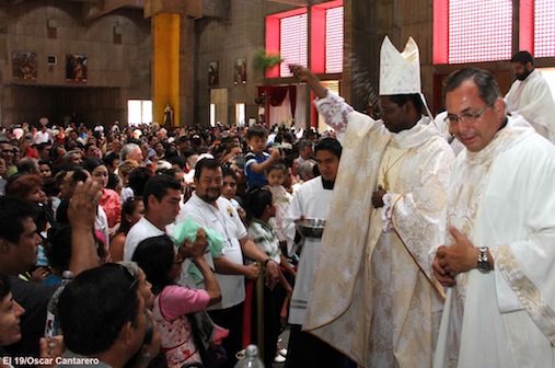Monseñor Fortunatus reconoce el inmenso amor que tiene Nicaragua hacia Jesucristo, la Virgen María y el Santo Padre