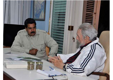 Presidente Maduro calificó encuentro con Fidel Castro como una reunión histórica