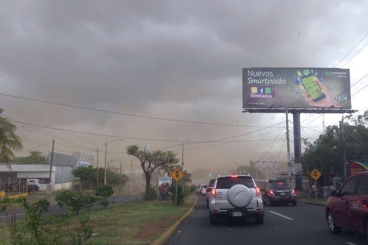 Fuertes vientos se registran en Managua