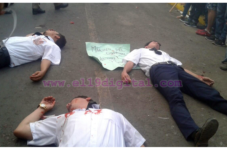 Estudiantes escenifican masacre del 23 de Julio en León