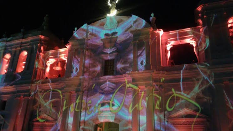 Videos Mapping: Principal atractivo durante Festival Azul Darío en León