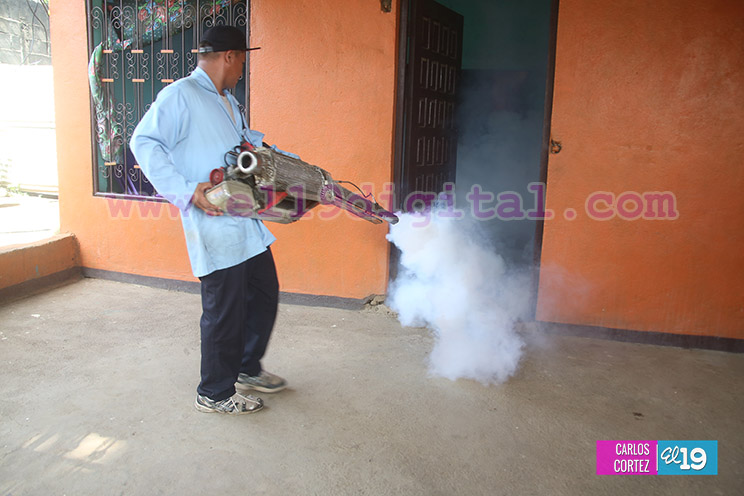 Fumigan viviendas en el barrio Augusto C. Sandino