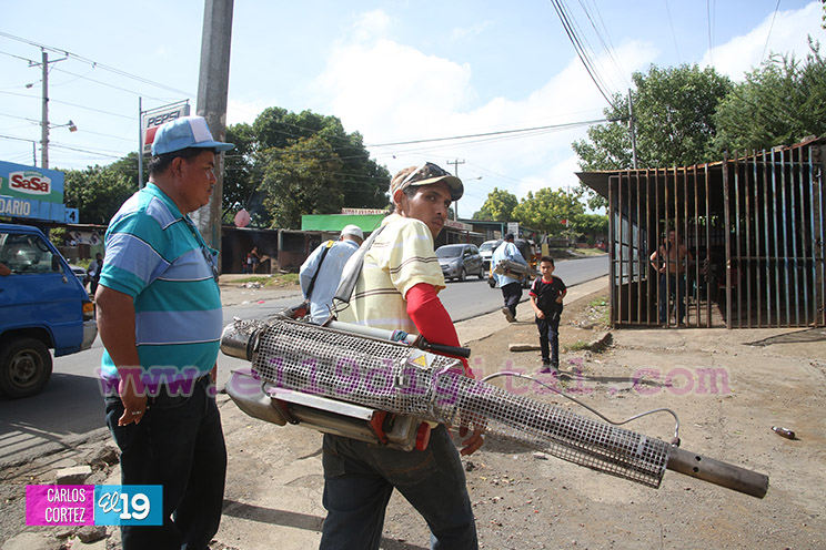 Fumigan viviendas en el barrio Augusto C. Sandino